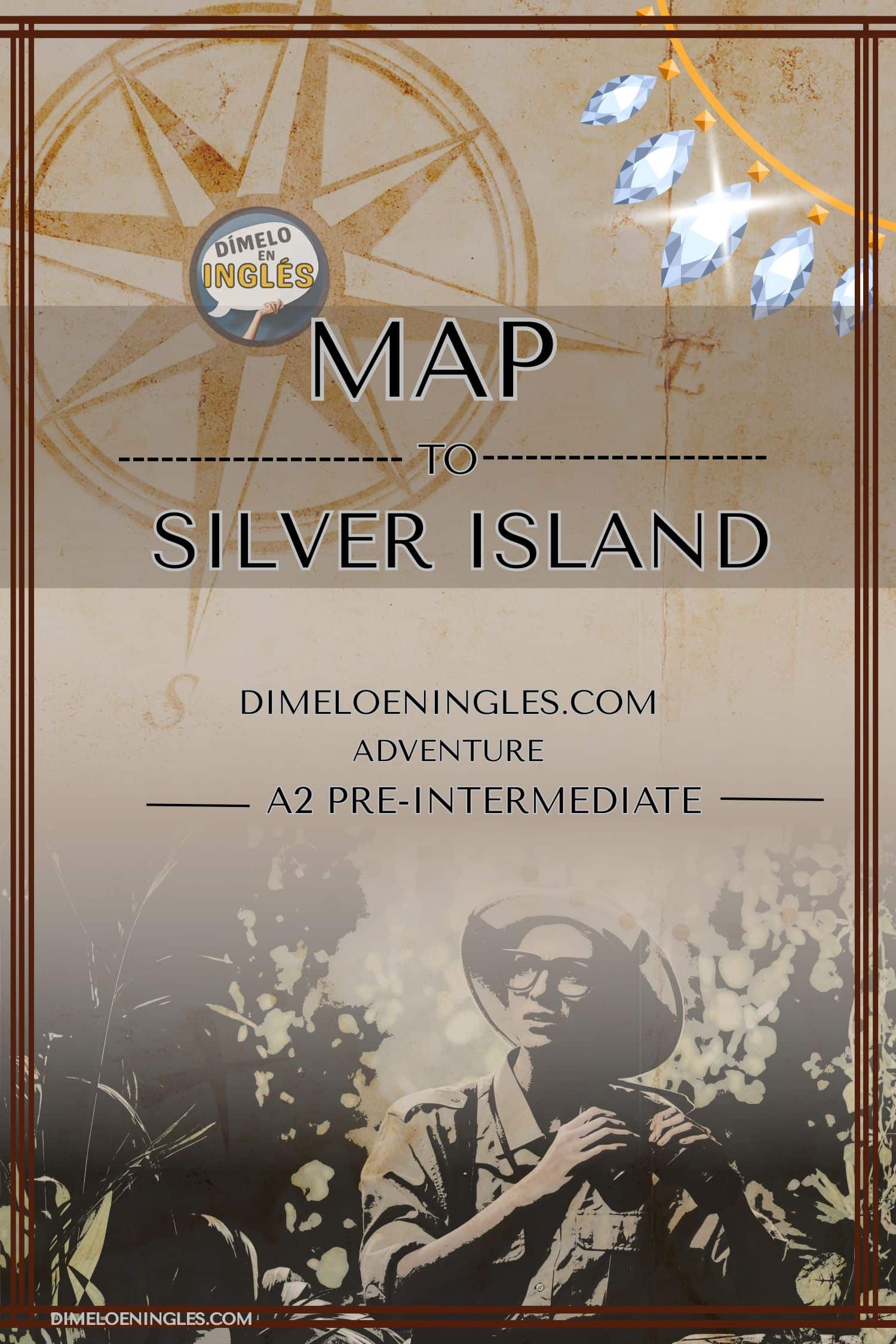 Map to Silver Island - Adventure book in easy English for A2 students ...